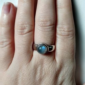 Vintage bohemian silver moonstone ring size 7